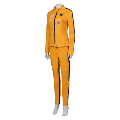 Kill Bill The Bride Beatrix Kiddo Yellow Leather Bike Cosplay Suit