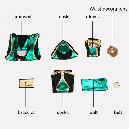 Mk9 Jade Halloween Outfit Cosplay Costume