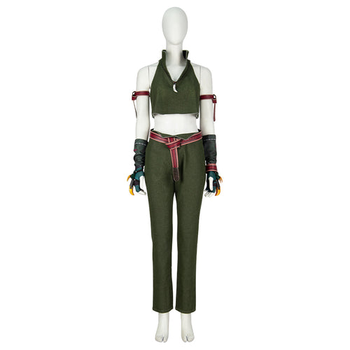 FFVII Tifa Lockhart Green Cowboy Suit Cosplay Costume